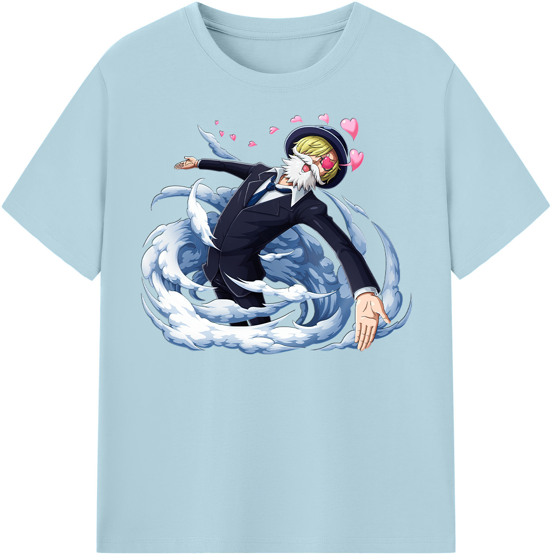 ワンピース サンジ ONE PIECE Sanji 綿100％半袖Tシャツ（フロントプリント）
